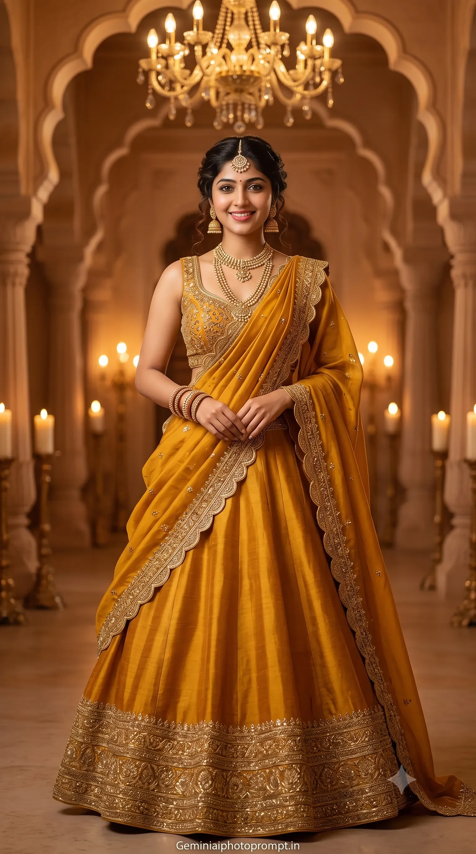 Bridal lehenga girl chatgpt photo editing prompt download