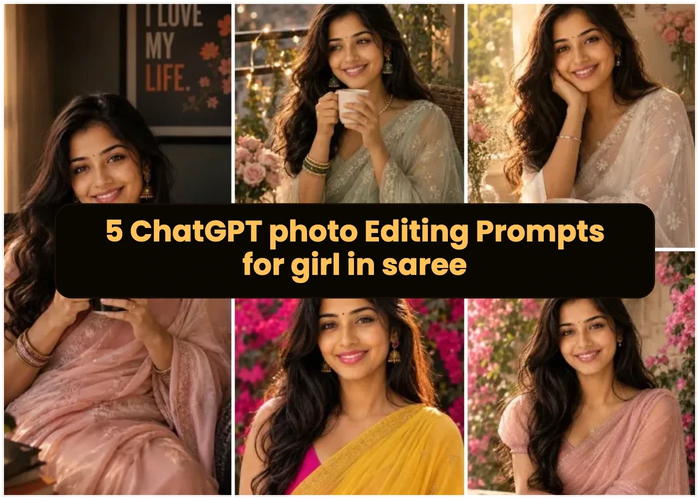 ChatGPT photo Editing Prompts for girl in saree