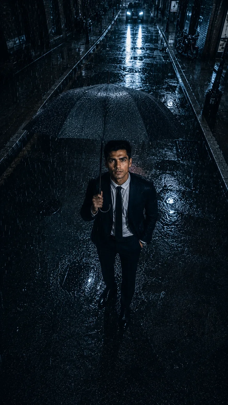Cinematic rain prompt ai photo
