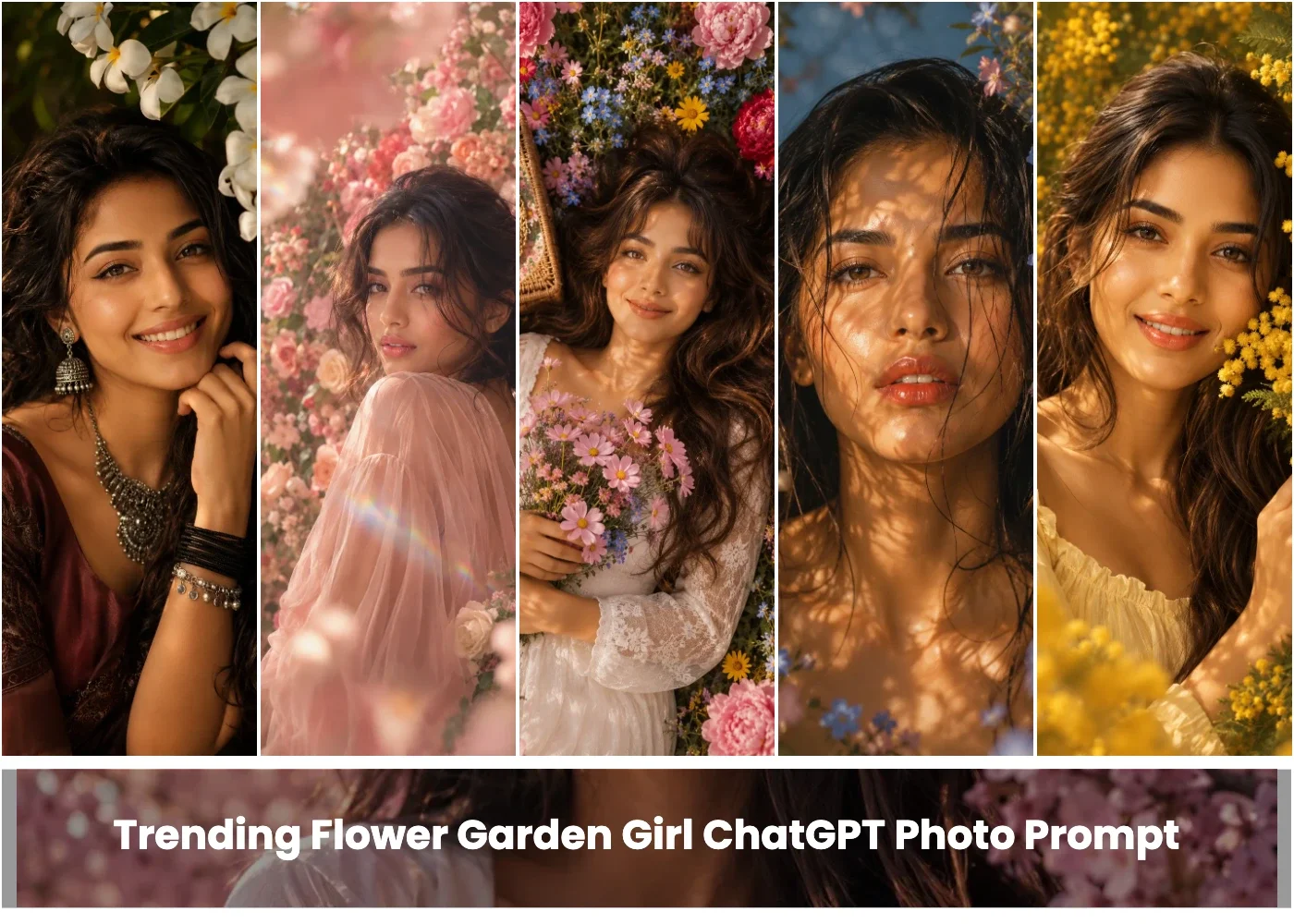 Flower Garden Girl ChatGPT Photo Prompt