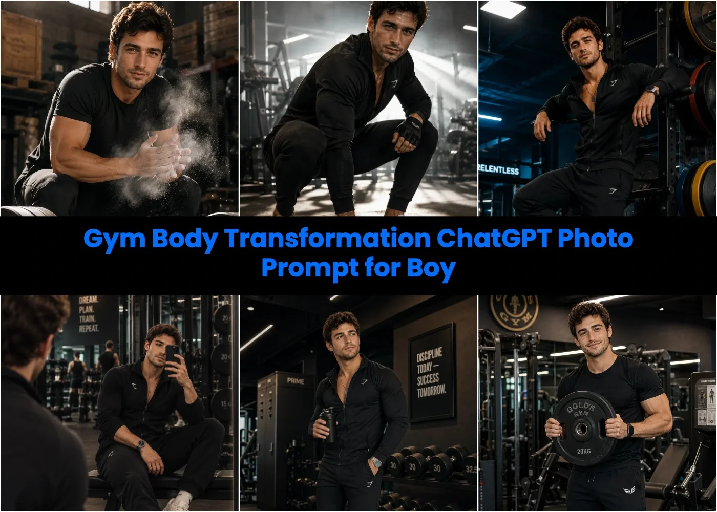 Gym Body Transformation ChatGPT Photo Prompt for Boy