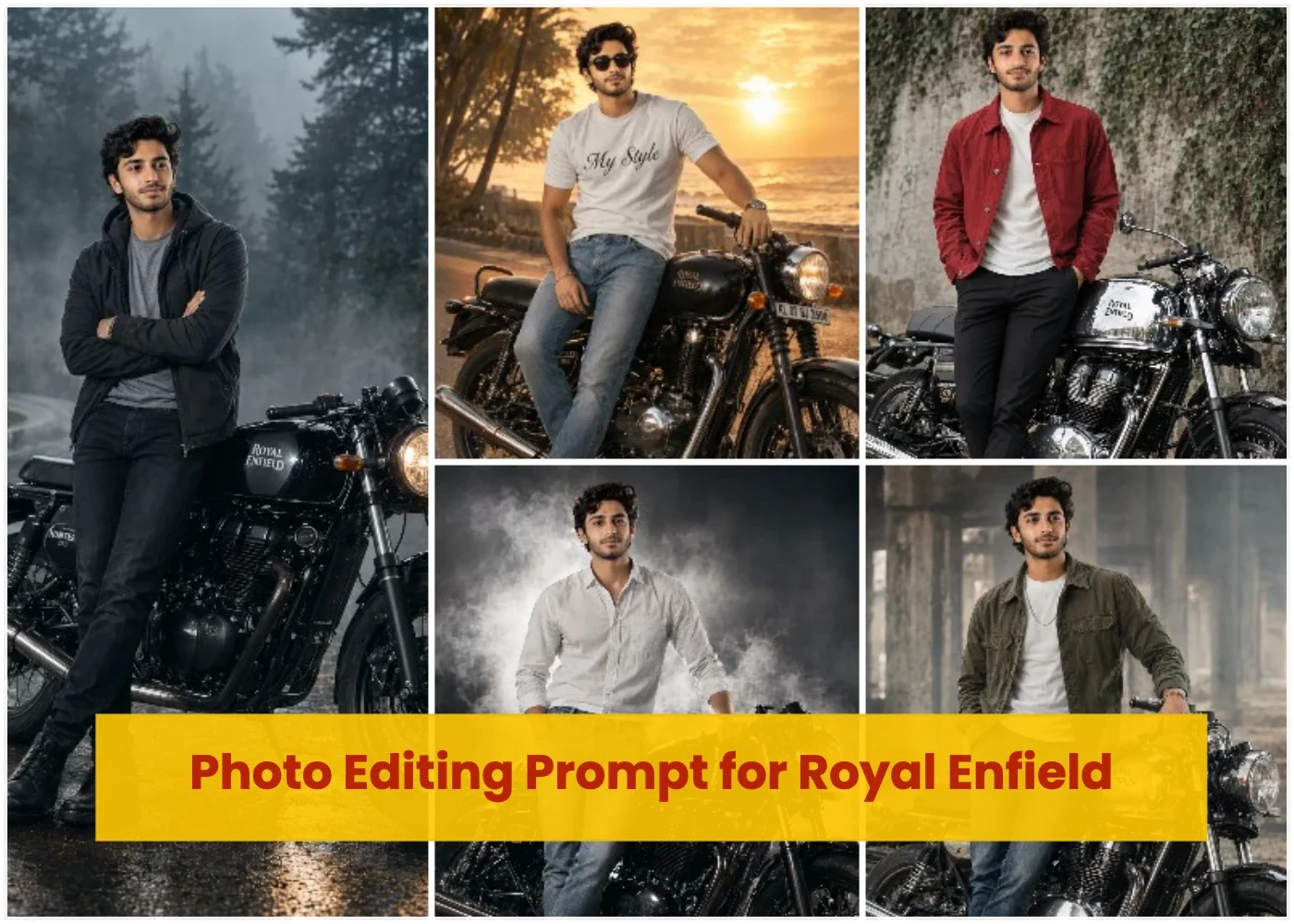 Royal Enfield Boy ChatGPT Photo Editing Prompt