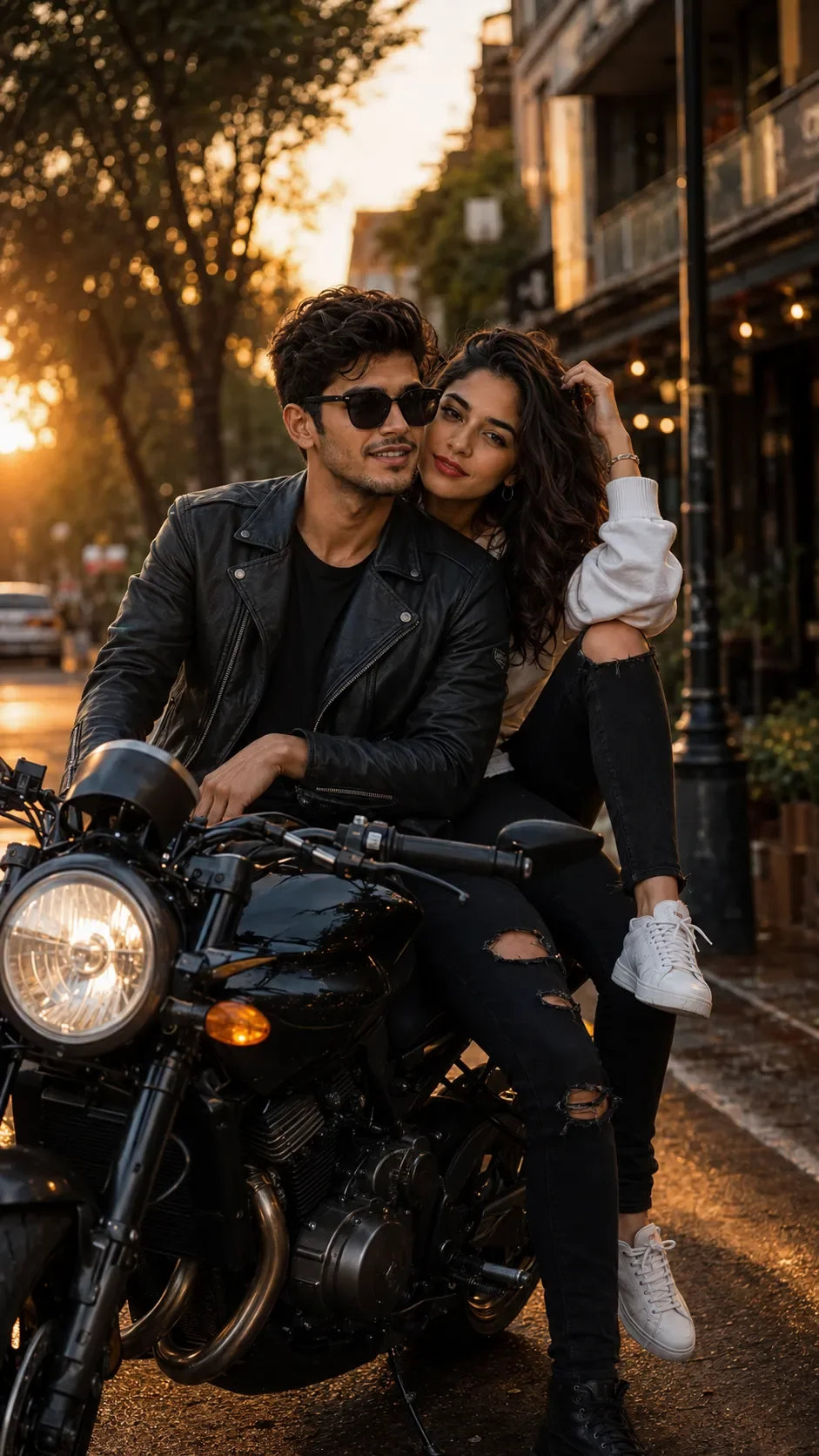 Gemini ai couple bike photo editing prompts