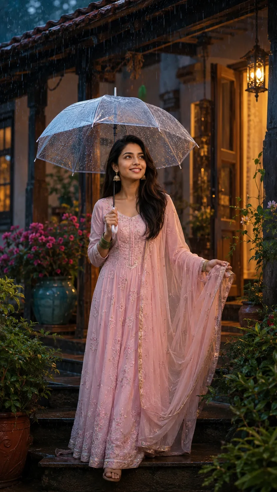 Rain AI photo editing prompts for girls