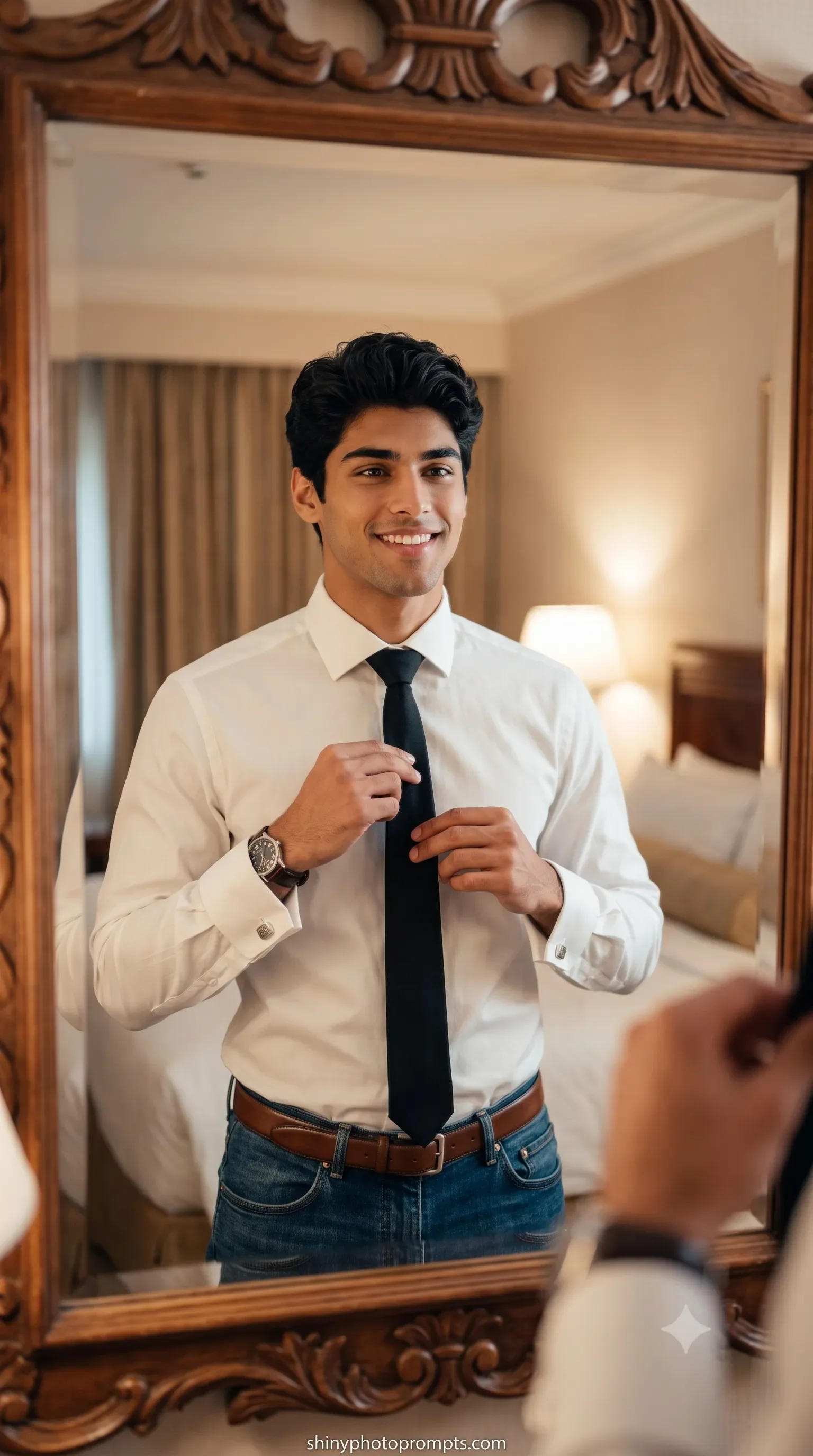 Mirror selfie poses for men gemini prompt instagram