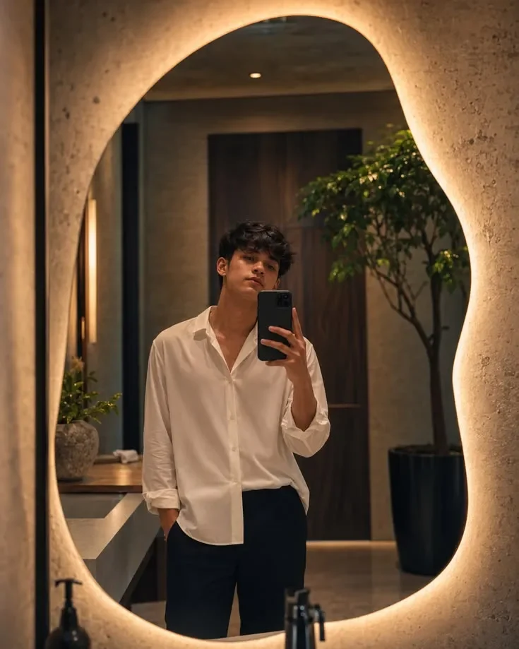 Trending mirror selfie prompt