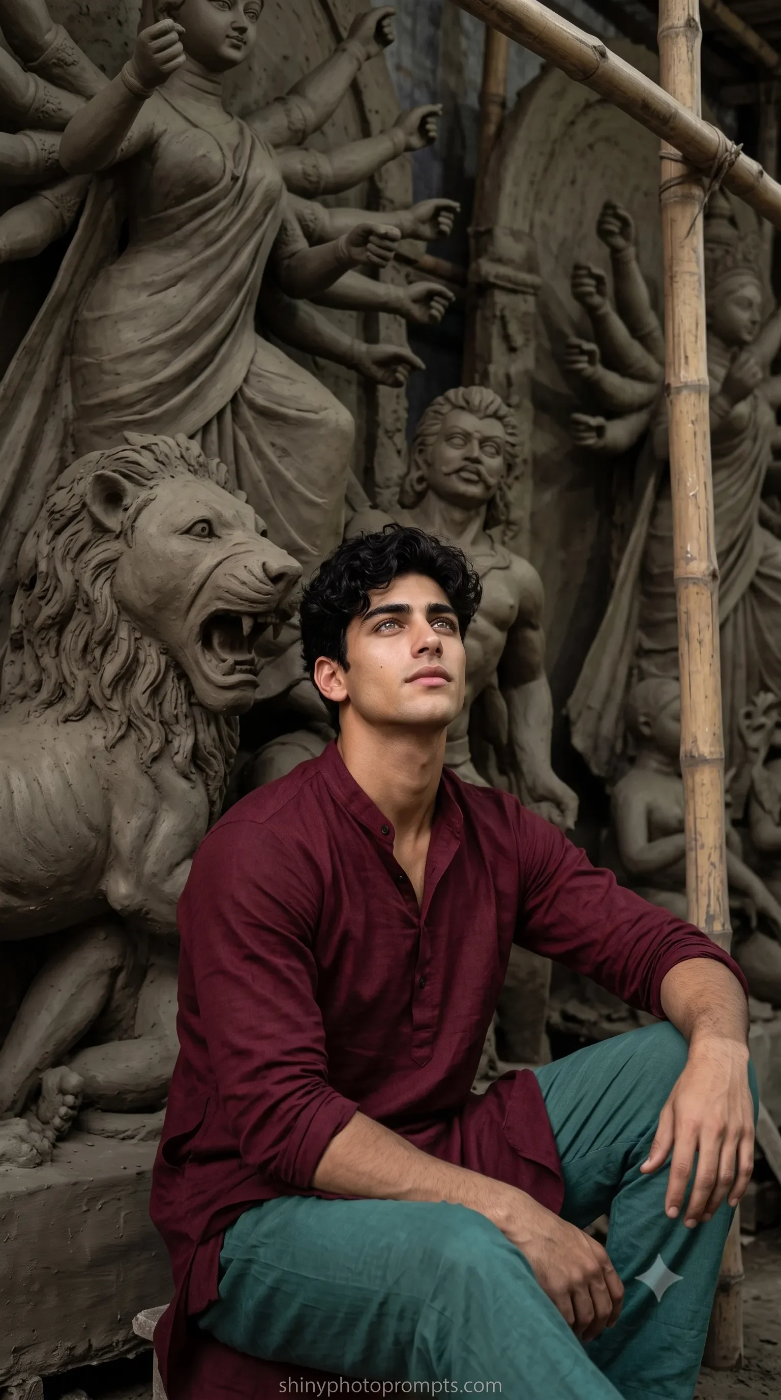 Durga puja men gemini ai prompt instagram